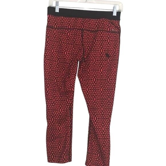 Nike Womens Dri-Fit Red & Black Polka Dot Compression Leggings Size M - Picture 4 of 9